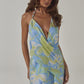 EILISH HALTER MINI DRESS - LANA GREEN - S