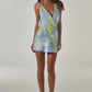 EILISH HALTER MINI DRESS - LANA GREEN - S