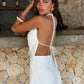 EILISH HALTER MINI DRESS - WHITE