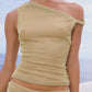 ELAINE ONE SHOULDER TOP - GOLD