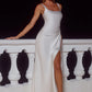 ESME HIGH SPLIT MAXI DRESS - PEARL