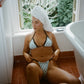 Jayde triangle - Blue Polka