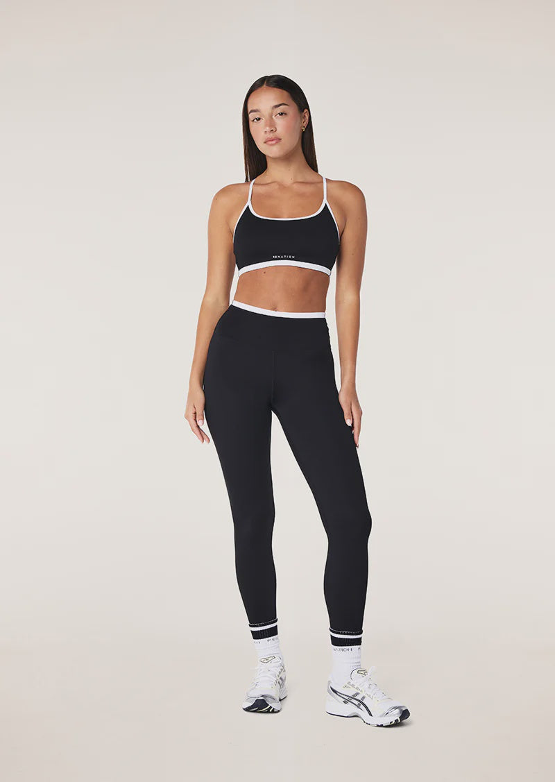 Vita Full Length Legging - Black/Optic White