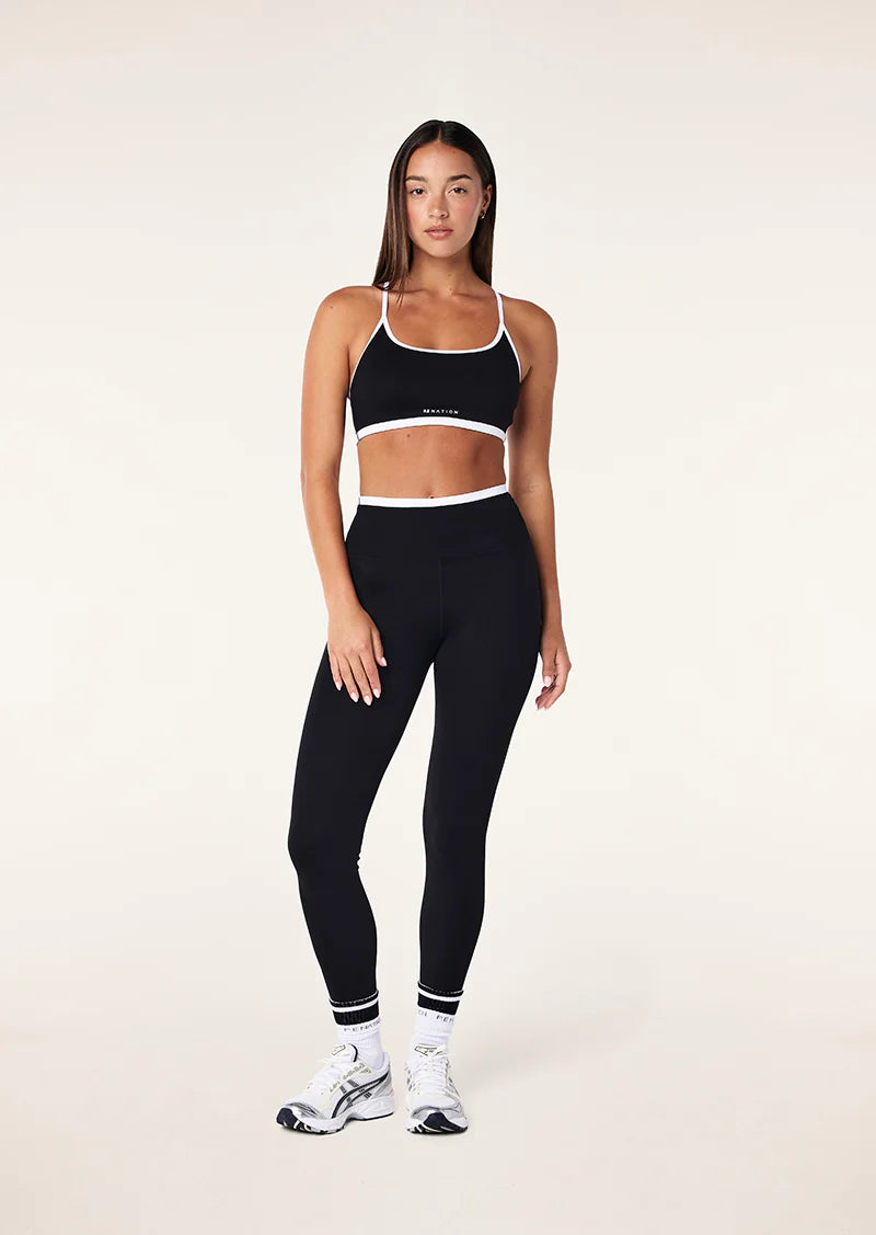 Vita Full Length Legging - Black/Optic White
