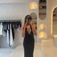Lexie Maxi Dress - Black Polka