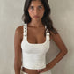 Enperanza Buckle Top - Ivory