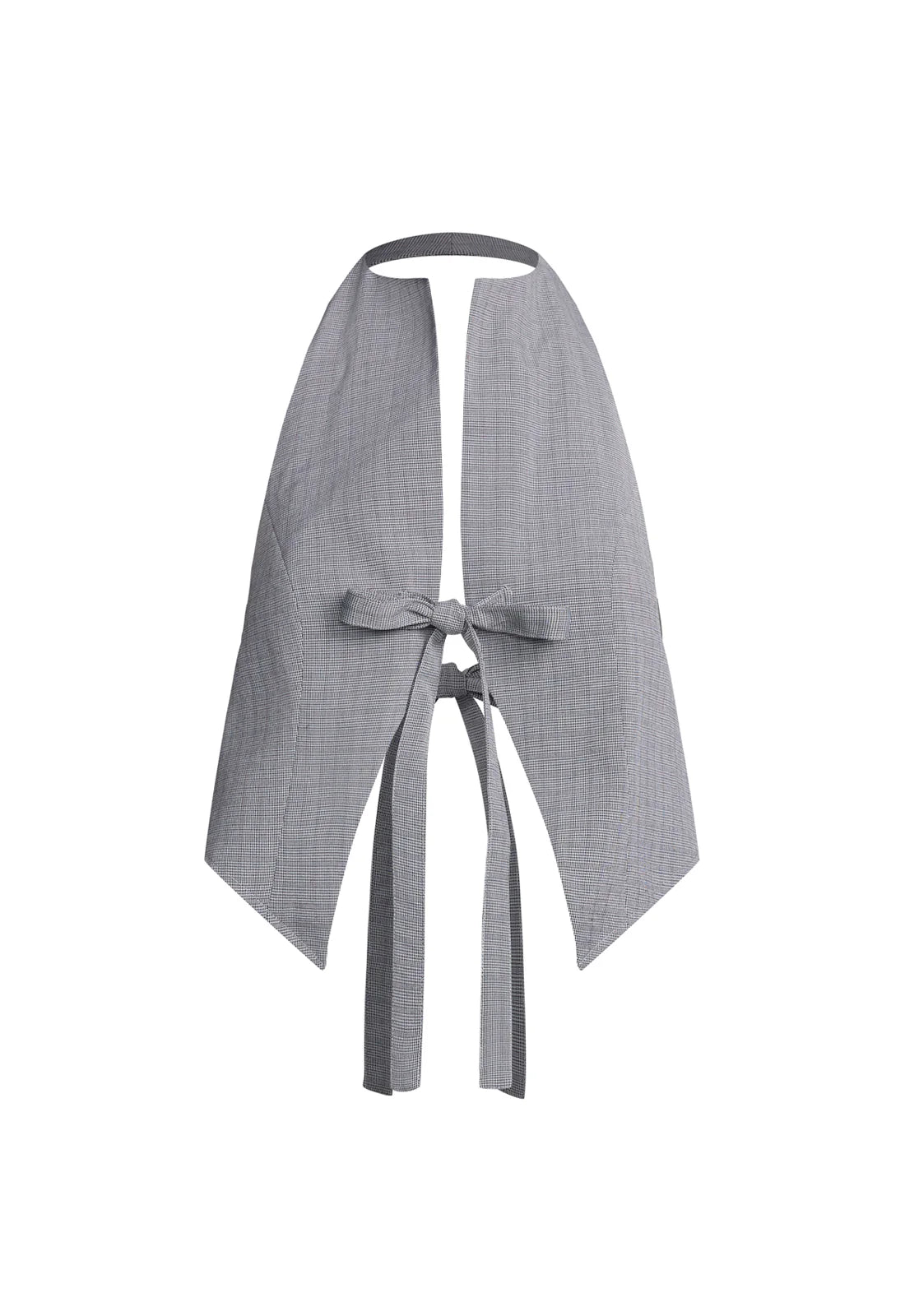 Butterfly Tie Top - Onyx Gingham