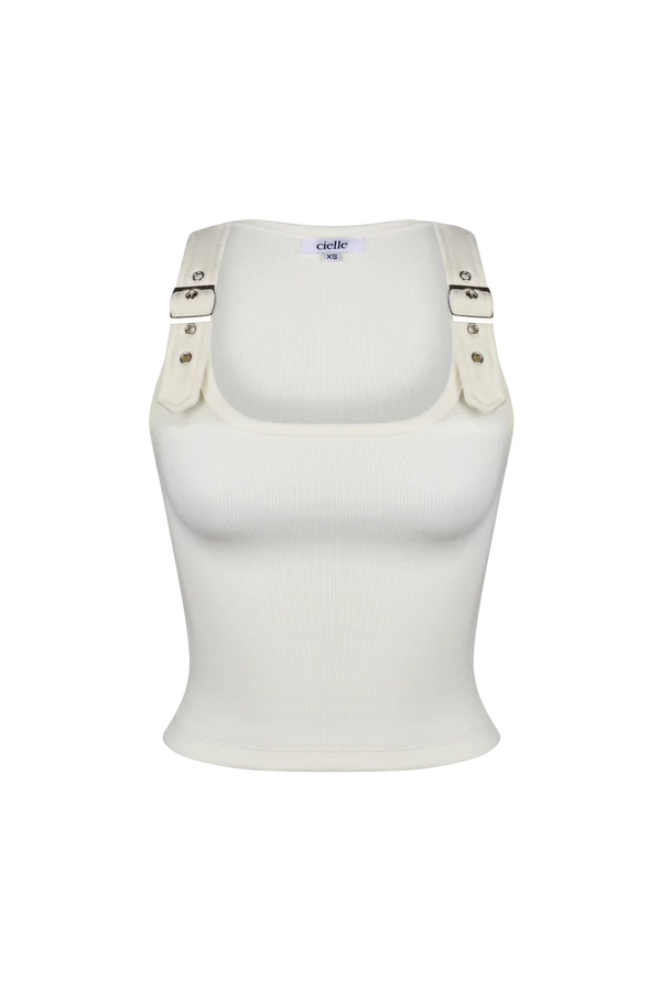 Enperanza Buckle Top - Ivory