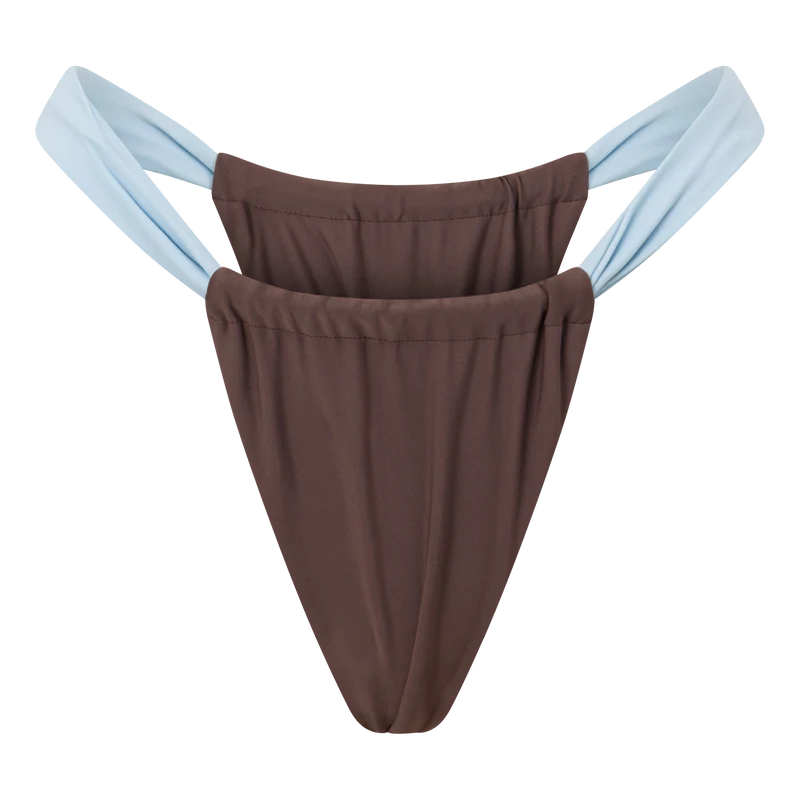 Zali Bottoms-  Blue/Brown