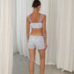 Blue Textured Short