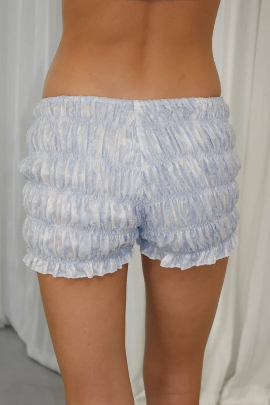 Blue Textured Short