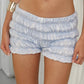 Blue Textured Short