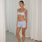 Blue Textured Short