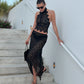 Trophy Midi Skirt - Noir