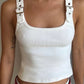 Enperanza Buckle Top - Ivory