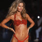 Ruffled Heart Bikini Top - Red