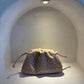 AMANI WOVEN LEATHER POUCH  - BEIGE