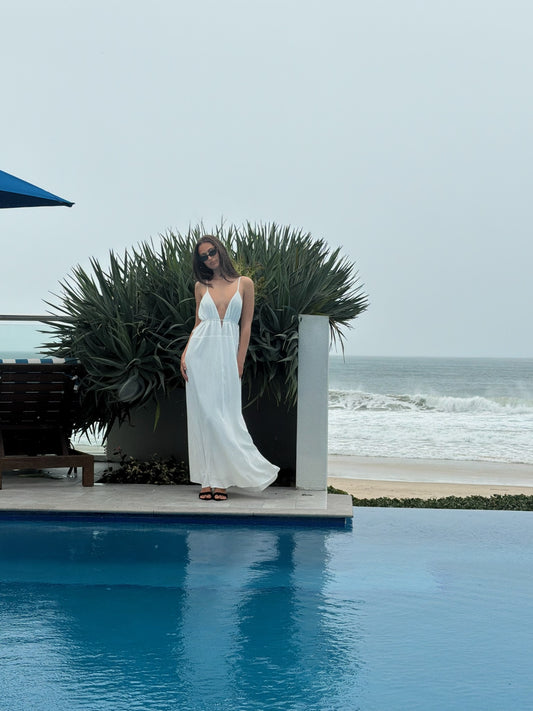 Aster Maxi Dress - White