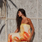 Abbie Strapless Maxi Dress - Marigold