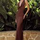 IVY COWL RACERBACK MAXI DRESS - MOCHA