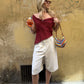 Reina Reversible Top - Merlot