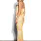 Abbie Strapless Maxi Dress - Marigold