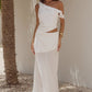 JUNIE SHEER BOTTOM MAXI SKIRT - WHITE
