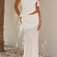 JUNIE SHEER BOTTOM MAXI SKIRT - WHITE