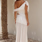 JUNIE SHEER BOTTOM MAXI SKIRT - WHITE
