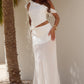 JUNIE SHEER BOTTOM MAXI SKIRT - WHITE