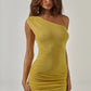 KELSA ONE SHOULDER MINI DRESS - MANGO