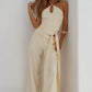 YARA ELASTICATED WIDE LEG PANT - BUTTER