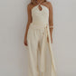 YARA ELASTICATED WIDE LEG PANT - BUTTER