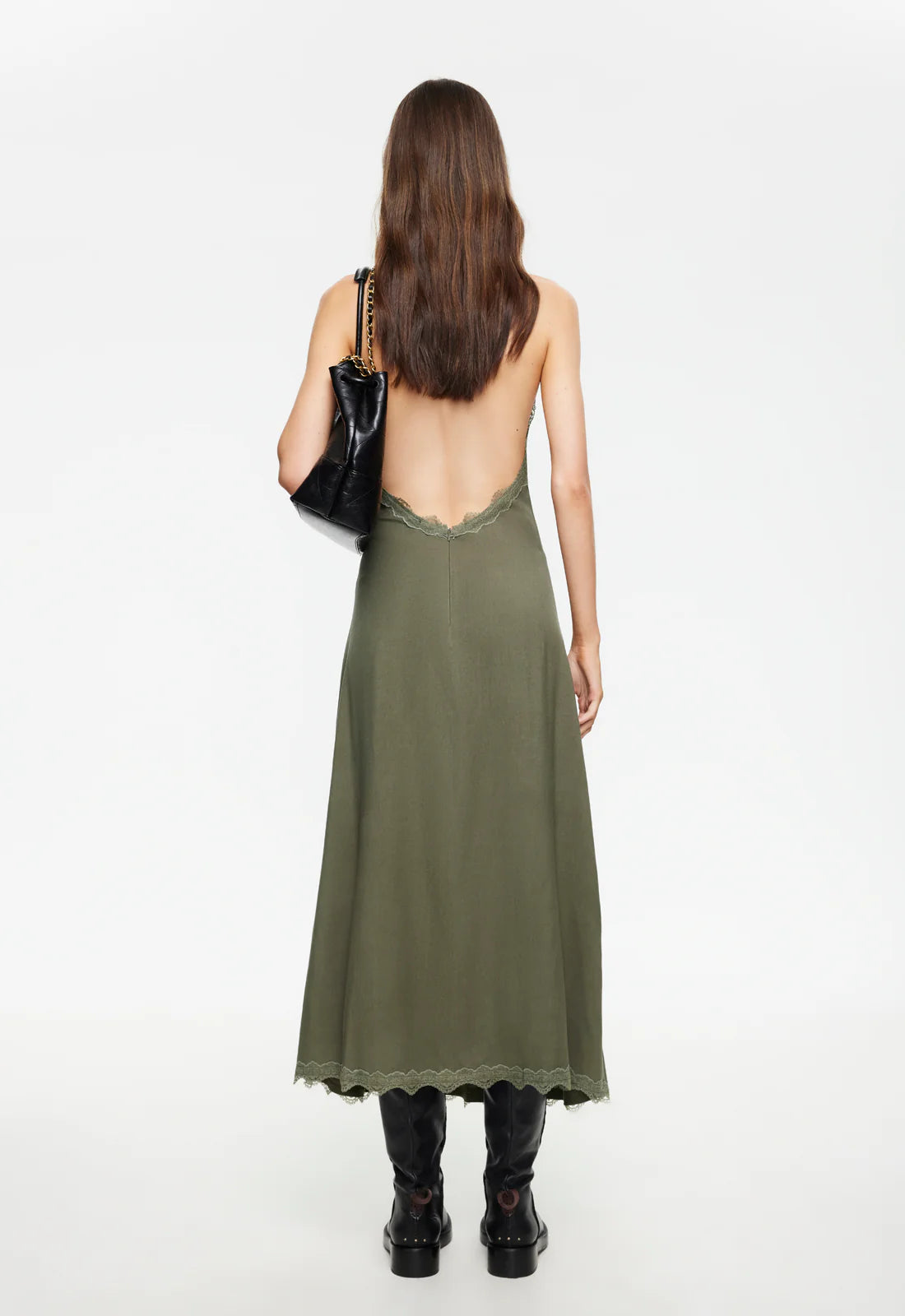 STARS ALIGN MIDI DRESS - KHAKI