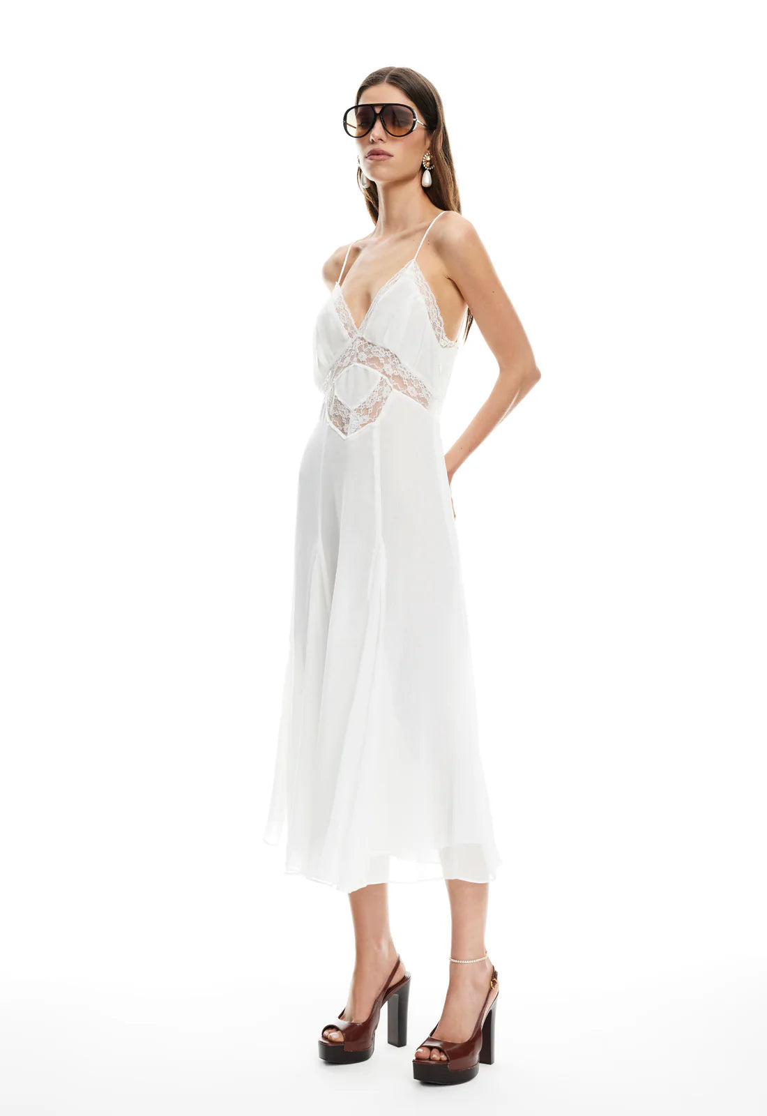 HARMONY MIDI DRESS - PEARL