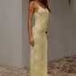 LENE SCOOP NECK KNIT MAXI DRESS - LEMON