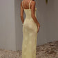 LENE SCOOP NECK KNIT MAXI DRESS - LEMON
