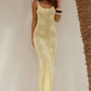 LENE SCOOP NECK KNIT MAXI DRESS - LEMON