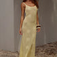 LENE SCOOP NECK KNIT MAXI DRESS - LEMON