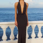 Lexie Maxi Dress - Black Polka