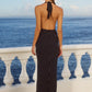 Lexie Maxi Dress - Black Polka