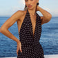 Lexie Maxi Dress - Black Polka