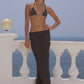 CYRUS MAXI SKIRT - BLACK POLKA