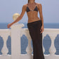 CYRUS MAXI SKIRT - BLACK POLKA