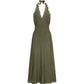 STARS ALIGN MIDI DRESS - KHAKI
