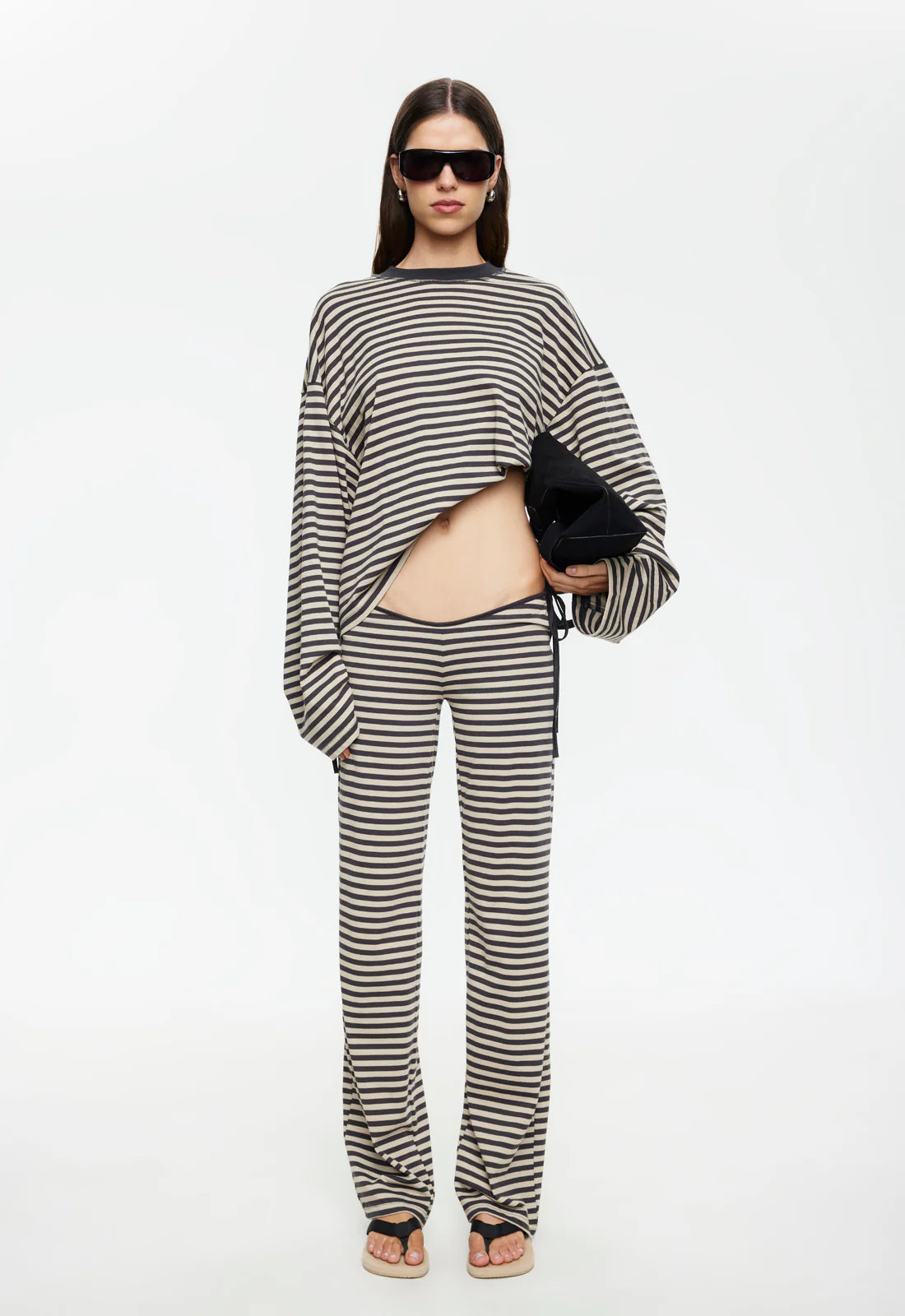 BLOOM TIE PANT - SLATE