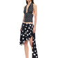 SAFARI MIDI SKIRT - NOIR POLKA