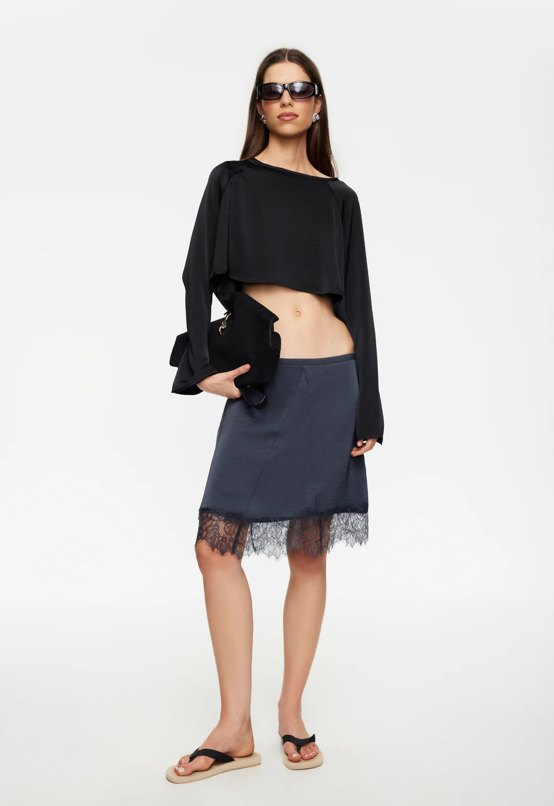SKIN MIDI SKIRT