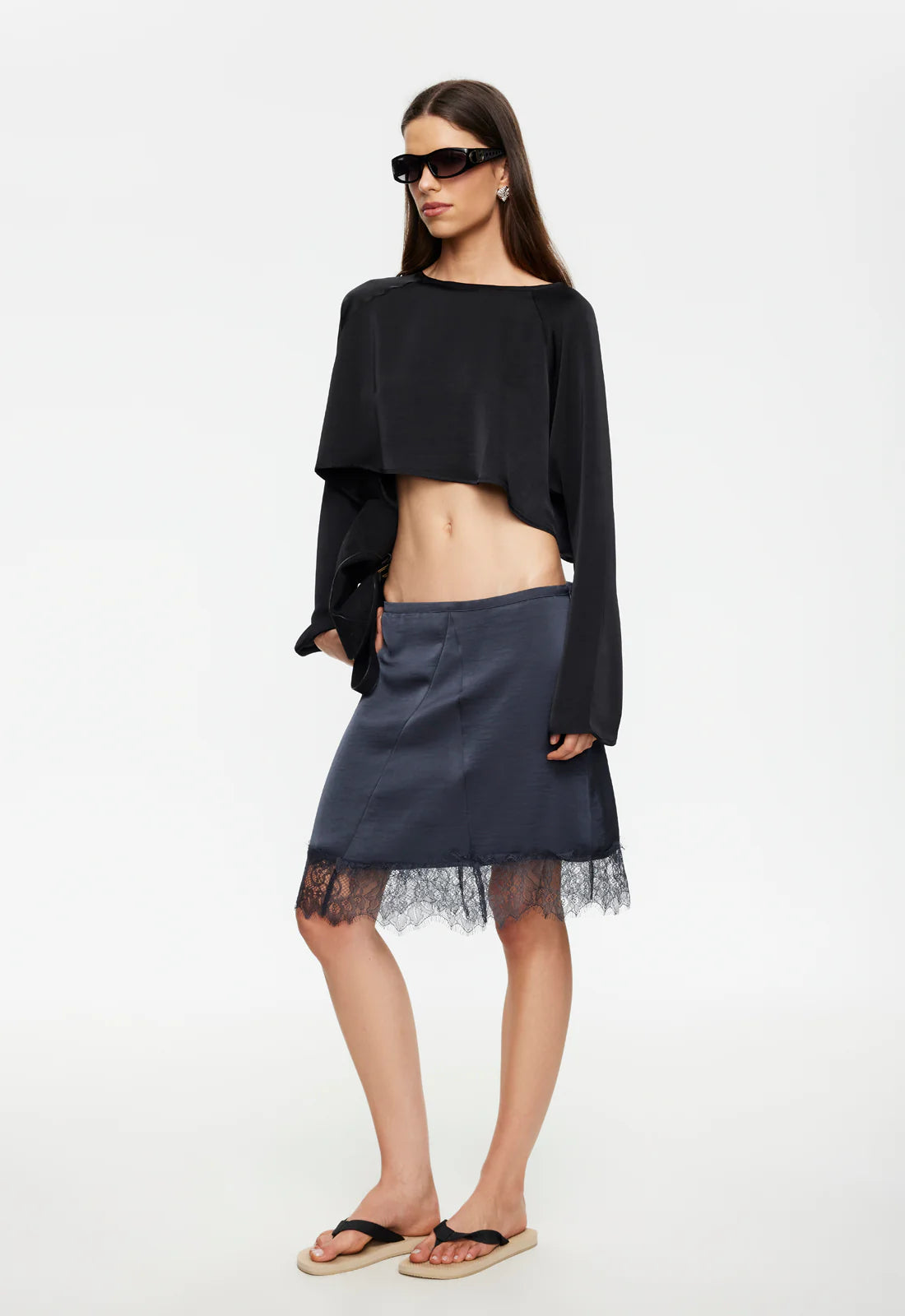 SKIN MIDI SKIRT