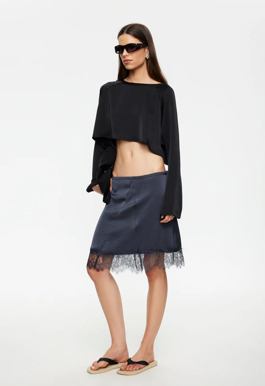 SKIN MIDI SKIRT